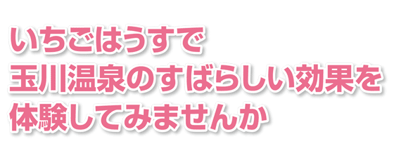 いちごはうすで玉川温泉のすばらしい効果を体験してみませんか